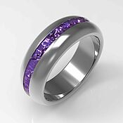 Украшения handmade. Livemaster - original item Titanium ring with purple texture. Handmade.