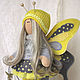 Doll butterfly. Yellow with gray. Interior doll. Stuffed Toys. CountryKids - doll with a soul. Online shopping on My Livemaster.  Фото №2