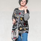 Мужская одежда handmade. Livemaster - original item Hundertwasser Window sweater option 7. Handmade.