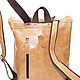 Mochilas: Bolso de cuero de la mochila liina beige femenina de la Moda Sr34t-652. Backpacks. Natalia Kalinovskaya. Ярмарка Мастеров.  Фото №12