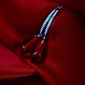 Garnet bracelet made of Murano red Italian glass