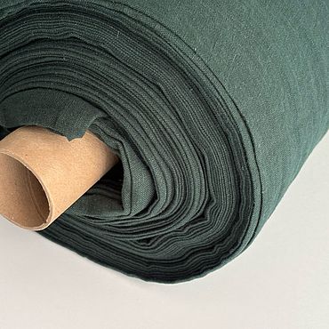 Материалы для творчества ручной работы. Ярмарка Мастеров - ручная работа Лен ИЗУМРУД широкий 255 см. Handmade.