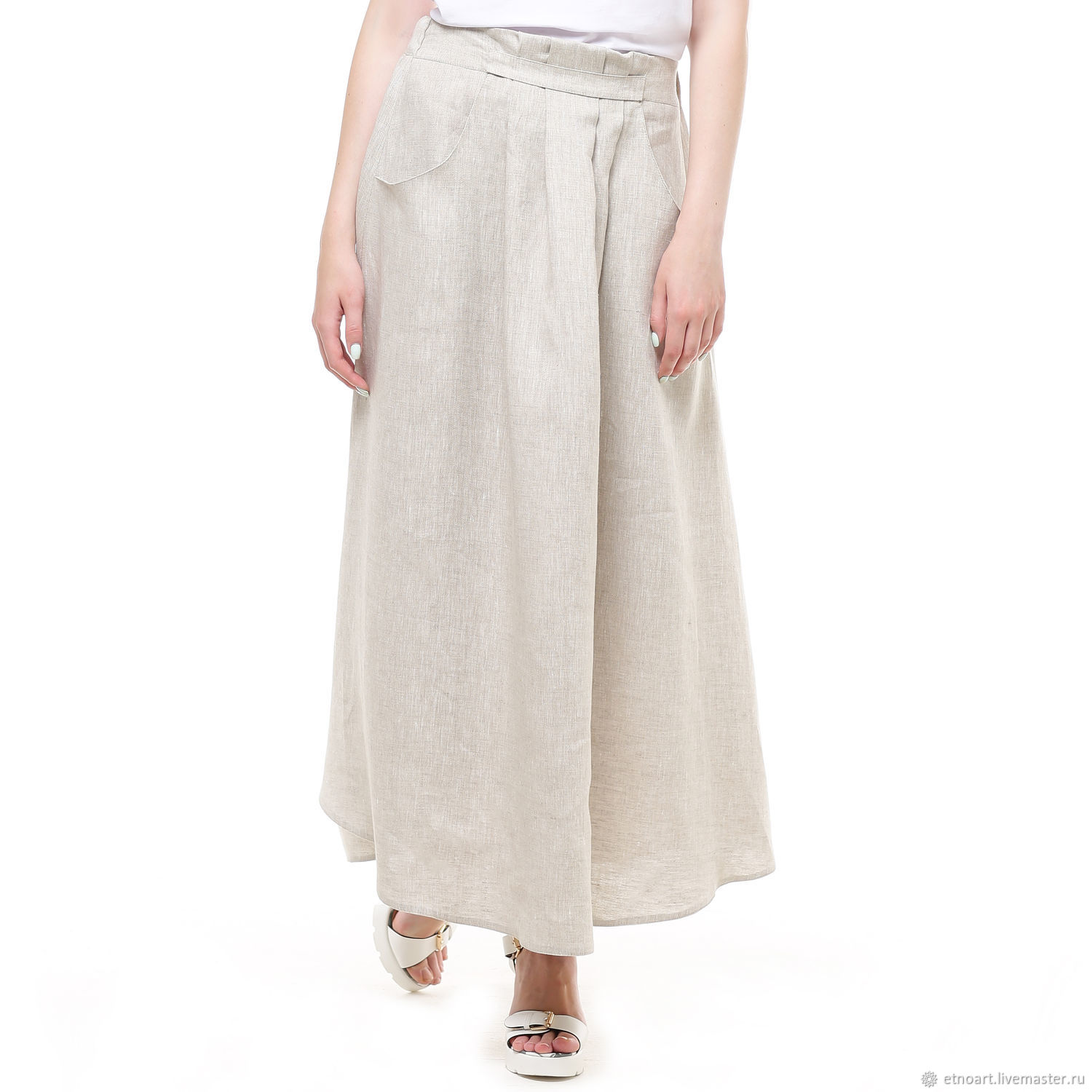 100% linen boho skirt, Skirts, Tomsk,  Фото №1