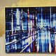 Large picture horizontal picture 60 by 100 cm blue picture. Pictures. paintmart (oikos). My Livemaster. Фото №4