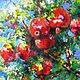 Garnet, pomegranate painting Watercolor acrylic, Pictures, Petrozavodsk,  Фото №1