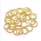 Материалы для творчества handmade. Livemaster - original item Connecting ring 6 mm (10 pcs), Detachable gold rings. Handmade.
