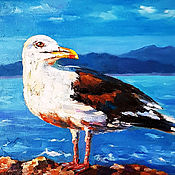 Картины и панно handmade. Livemaster - original item Sea Gull oil painting Buy a picture of a seagull. Handmade.