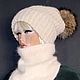 Шапка "Виктория" № 5 ( шапка вяз, шапка женская). Шапки. Ирина(shvilinka.knit). Ярмарка Мастеров.  Фото №7