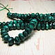 Natural malachite beads, African. Zaire, faceted Rondel. Beads1. Elena (luxury-fittings). Online shopping on My Livemaster.  Фото №2