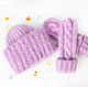 Set of knitted accessories, hat and mittens ' Lilac sky', Headwear Sets, Moscow,  Фото №1