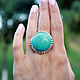 Amin ring in 925 sterling silver with natural turquoise SP0043, Rings, Yerevan,  Фото №1