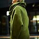 Пальто оверсайз из итальянской трикотажной шерсти «Green”. Пальто. Александра Майская. Интернет-магазин Ярмарка Мастеров.  Фото №2