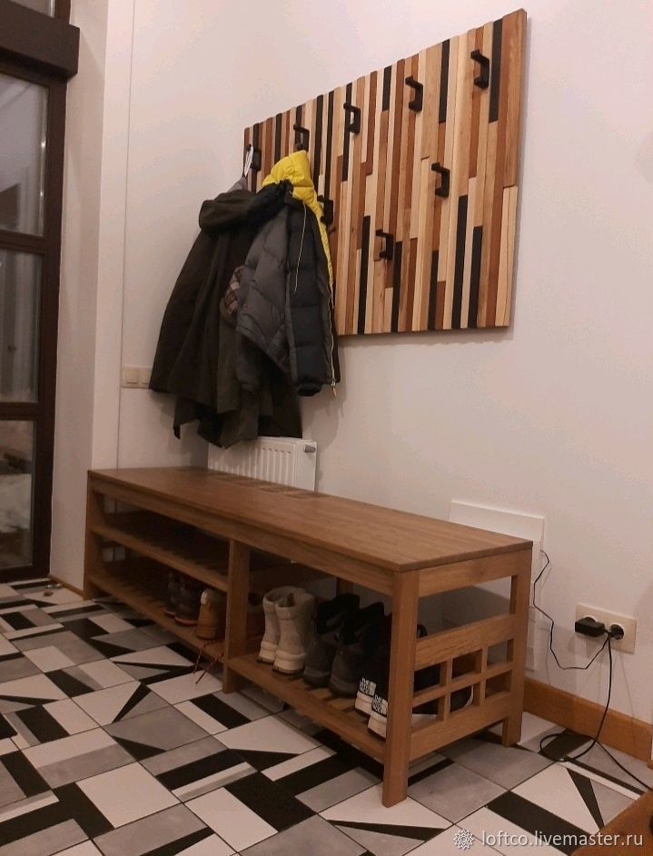 Дизайнерский Комплект мебели для прихожей, панно -вешалка , обувница в ...