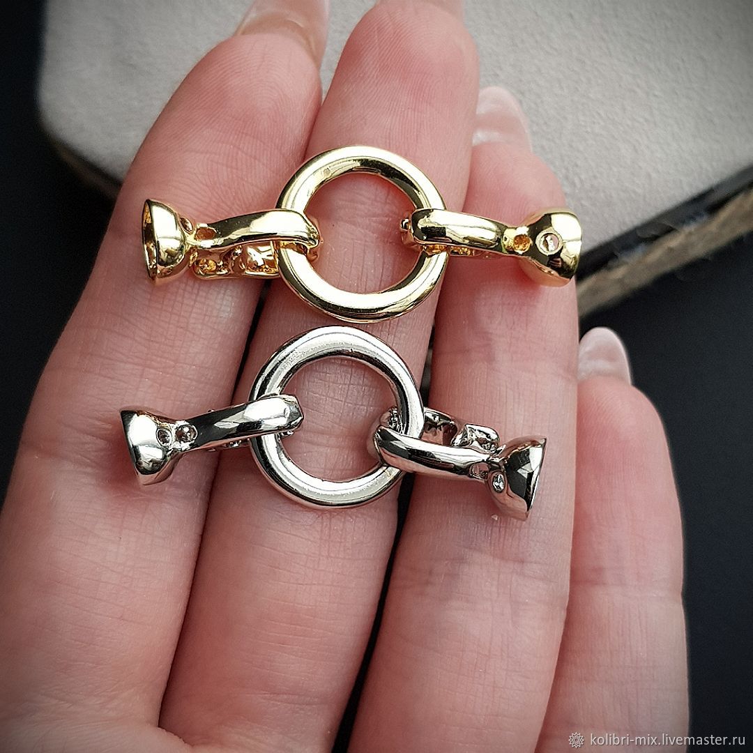 Фурнитура : Замок для украшений, кольцо + 2 карабина Арт.108-30Х01 ...