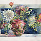 Painting Dahlias in a vase, Pictures, Moscow,  Фото №1