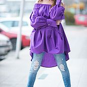 Одежда handmade. Livemaster - original item Fashionable Cotton Tunic - TU0456CT. Handmade.