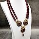 Gorgeous ruby agate necklace with pendant. Necklace. naturalkavni. My Livemaster. Фото №6