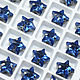 Rhinestones 10 mm premium stars Blue sapphire in a frame, Rhinestones, Solikamsk,  Фото №1