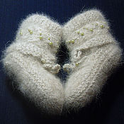 Одежда детская handmade. Livemaster - original item Knitted baby shoes Beads. Handmade.