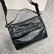 Сумки и аксессуары handmade. Livemaster - original item Crossbody bag made of genuine soft crocodile leather.. Handmade.