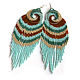 A copy of the product Earrings-brushes: Beaded Earrings, Wave Ring Earrings, Tassel earrings, St. Petersburg,  Фото №1