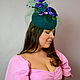 Hat with a veil 'Emerald '. Hats1. Novozhilova Hats. My Livemaster. Фото №5