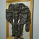 Картина из кожи "Слон "Самурай". Картины. Ольга Губина (Art-and-Craft). Интернет-магазин Ярмарка Мастеров.  Фото №2