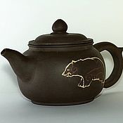 Заварочный чайник "Утка-ковш", ручная лепка