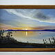 Tsemesskaya Bay at sunset. Oil painting, Pictures, Gelendzhik,  Фото №1