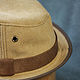 Summer beige cotton trilby hat TRL-06. Hats1. Bluggae Custom Headwear. My Livemaster. Фото №4