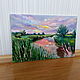 'Milk rivers, jelly banks ' miniature oil painting. Pictures. Anji's favourite pictures (anzhela-a). My Livemaster. Фото №6
