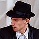 Order Men's classic Fedora hat. Color black. Exclusive HATS. LANA ANISIMOVA.. Livemaster. . Hats1 Фото №3