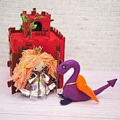 Куклы и игрушки handmade. Livemaster - original item The Princess of the Sun, castle and Dragon. A set of felt toys. Handmade.