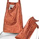 Bag and mitts 'Spring Fantasy', set of leather in red tones, Classic Bag, Dusseldorf,  Фото №1