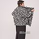 Art.4609 wide jacket with buttons woolen black and white. Jackets. MilaMi. My Livemaster. Фото №6