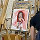 Девушка в наряде. Картины. Rumiya-3. Ярмарка Мастеров.  Фото №4