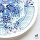 Order Plates decorative: Ice roses. Gzhel stained glass blue. Vitreous Wood***Tatiana***. Livemaster. . Decorative plates Фото №3