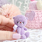 Куклы и игрушки handmade. Livemaster - original item A little bear the color of lilac. Handmade.
