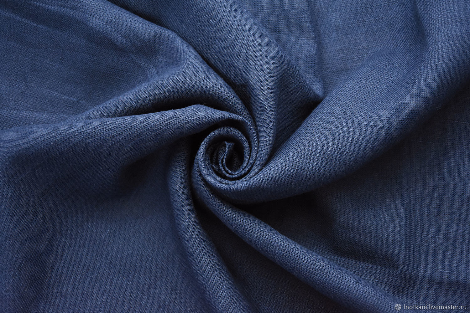 Голубой лен ткань