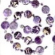 Beads with purple stones, charoite and amethyst. The length can be different. The kit will make a pair of earrings.