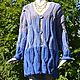 Knitted cardigan 'Blue iris' blue, blue, Cardigans, Samara,  Фото №1