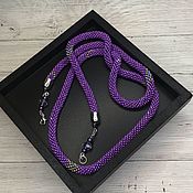 Украшения handmade. Livemaster - original item Lariats: Purple Bead Harness. Handmade.