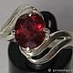 Tourmaline 2.05 red to the natures. & ring silver 925 PR, Rings, Moscow,  Фото №1