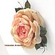 FABRIC FLOWERS. Chiffon rose - brooch ' Panchita'. Brooches. fioridellavita. My Livemaster. Фото №4