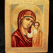 Картины и панно handmade. Livemaster - original item The Kazan icon of the Mother of God. Handmade.
