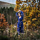 Boho blue linen dress with long sleeves 'Fairy Tale', Dresses, Anapa,  Фото №1