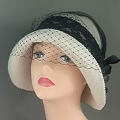Аксессуары handmade. Livemaster - original item Hat with veil and drapery. Handmade.