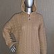 Заказать Худи с капюшоном "Косы" 100% кашемир. Вера / Kirshvery_knit (kirshvery) (kirshvery). Ярмарка Мастеров. . Свитеры Фото №3