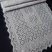 Knitted shawl of Merino wool Silver