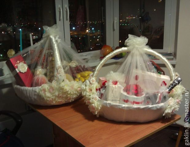 Свадебные корзины. Цветочные, фруктовые и сладкие корзины на свадьбу.